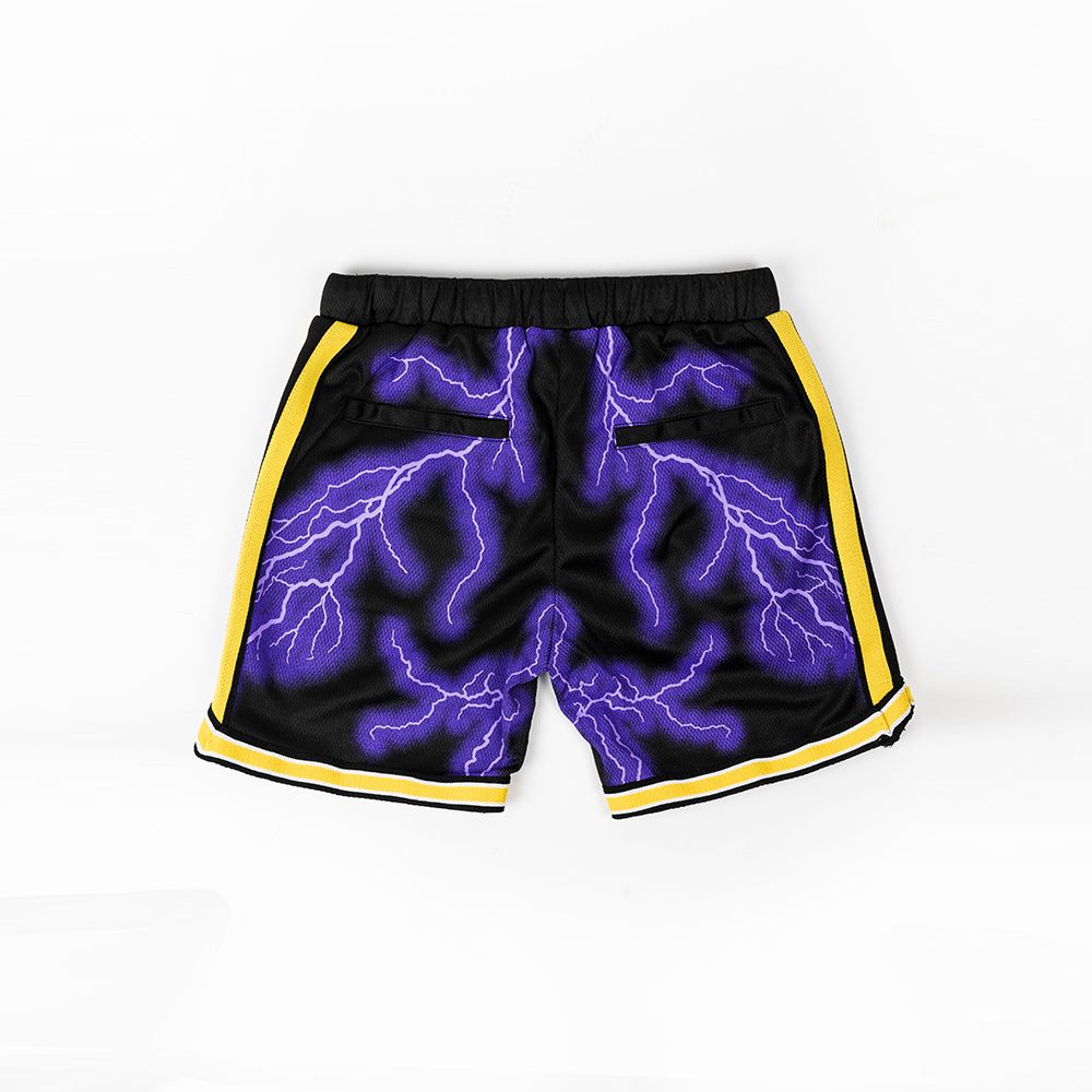Black Yoga Shorts - Purple — BvB Dallas - Tackle ALZ™